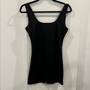 Black Scoop Neck One-Piece Romper